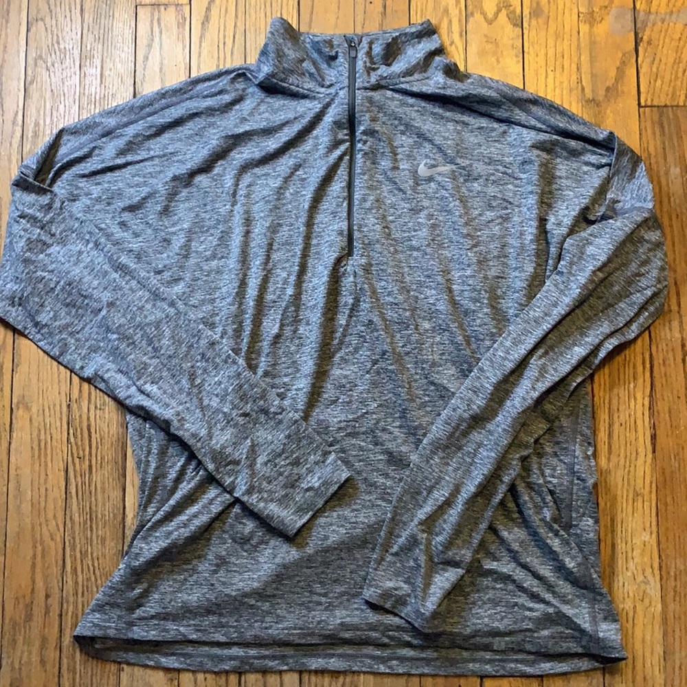 Gray Nike Dri Fit Pull Over SZ L - Picture 2 of 7